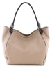 Lia Biassoni Leren schoudertas "Merula" beige - (B)32 x (H)28 x (D)14 cm