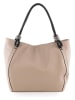 Lia Biassoni Leder-Schultertasche "Merula" in Beige - (B)32 x (H)28 x (T)14 cm