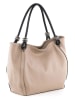 Lia Biassoni Leren schoudertas "Merula" beige - (B)32 x (H)28 x (D)14 cm