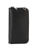 Lia Biassoni Leder-Umhängetasche "Cerca" in Schwarz - (B)11 x (H)19 x (T)4 cm