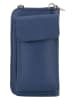 Lia Biassoni Leder-Handytasche "Cerca" in Dunkelblau - (B)11 x (H)19 x (T)4 cm