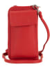 Lia Biassoni Leren smartphonetas "Cerca" rood - (B)11 x (H)19 x (D)4 cm