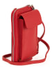 Lia Biassoni Leren smartphonetas "Cerca" rood - (B)11 x (H)19 x (D)4 cm