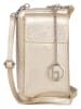 Lia Biassoni Leder-Handytasche "Cerca" in Gold - (B)11 x (H)19 x (T)4 cm