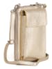 Lia Biassoni Leder-Handytasche "Cerca" in Gold - (B)11 x (H)19 x (T)4 cm