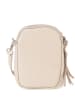 Lia Biassoni Leder-Umhängetasche "Secco" in Creme - (B)15 x (H)20 x (T)4 cm
