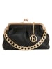 Lia Biassoni Leren clutch "Ciane" zwart - (B)24 x (H)16 x (D)8 cm