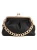 Lia Biassoni Leren clutch "Ciane" zwart - (B)24 x (H)16 x (D)8 cm