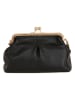 Lia Biassoni Leder-Clutch "Ciane" in Schwarz - (B)24 x (H)16 x (T)8 cm