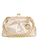 Lia Biassoni Leder-Clutch "Ciane" in Gold - (B)24 x (H)16 x (T)8 cm