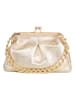 Lia Biassoni Leder-Clutch "Ciane" in Gold - (B)24 x (H)16 x (T)8 cm
