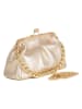 Lia Biassoni Leder-Clutch "Ciane" in Gold - (B)24 x (H)16 x (T)8 cm
