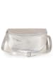 Lia Biassoni Leder-Umhängetasche "Scaffaiolo" in Silber - (B)31 x (H)20 x (T)1 cm