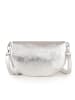 Lia Biassoni Leder-Umhängetasche "Scaffaiolo" in Silber - (B)31 x (H)20 x (T)1 cm