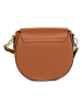 Lia Biassoni Leder-Umhängetasche "Accesa" in Hellbraun - (B)24 x (H)18 x (T)12 cm