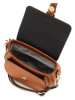 Lia Biassoni Leder-Umhängetasche "Accesa" in Hellbraun - (B)24 x (H)18 x (T)12 cm
