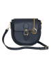 Lia Biassoni Leder-Umhängetasche "Accesa" in Dunkelblau - (B)24 x (H)18 x (T)12 cm