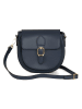 Lia Biassoni Leder-Umhängetasche "Accesa" in Dunkelblau - (B)24 x (H)18 x (T)12 cm
