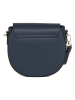 Lia Biassoni Leder-Umhängetasche "Accesa" in Dunkelblau - (B)24 x (H)18 x (T)12 cm