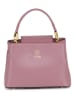 Lia Biassoni Leder-Henkeltasche "Giacopiane" in Rosa - (B)19 x (H)18 x (T)9,5 cm