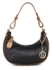 Lia Biassoni Leder-Schultertasche "Acquato" in Schwarz - (B)26 x (H)17 x (T)7 cm