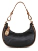 Lia Biassoni Leder-Schultertasche "Acquato" in Schwarz - (B)26 x (H)17 x (T)7 cm