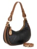 Lia Biassoni Leder-Schultertasche "Acquato" in Schwarz - (B)26 x (H)17 x (T)7 cm