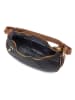 Lia Biassoni Leren schoudertas "Acquato" zwart - (B)26 x (H)17 x (D)7 cm