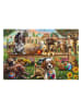 Schmidt Spiele 200tlg. Puzzle "Gartenpicknick für Hund und Katze" - ab 8 Jahren