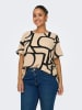 ONLY Carmakoma Bluse in Beige/ Schwarz