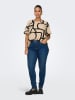ONLY Carmakoma Bluse in Beige/ Schwarz