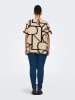 ONLY Carmakoma Bluse in Beige/ Schwarz