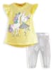 Denokids 2-delige outfit geel/zilverkleurig