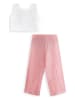 Denokids 2-delige outfit wit/lichtroze