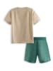 Denokids 2-delige outfit beige/groen