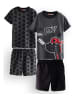 Denokids 2-delige set: pyjama's zwart/antraciet