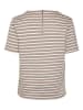 Vero Moda Koszulka w kolorze jasnobrązowo-białym