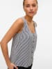 Vero Moda Top in Dunkelblau/ Weiß