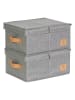 STORE IT 2er-Set: Ordnungsboxen "Premium" in Grau - (B)33 x (H)25 x (T)16 cm