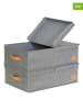 STORE IT 2er-Set: Ordnungsboxen "Premium" in Grau - (B)50 x (H)33 x (T)16 cm