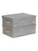 STORE IT 2-delige set: opbergboxen "Premium" grijs - (B)50 x (H)33 x (D)16 cm