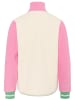 KARI TRAA Fleece vest "Rothe" crème/lichtroze/groen