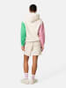 KARI TRAA Hoodie "Anelie" crème/lichtroze/groen