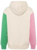 KARI TRAA Hoodie "Anelie" crème/lichtroze/groen
