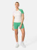KARI TRAA Trainingsshirt "Linnea" in Creme/ Rosa/ Grün