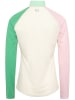 KARI TRAA Functionele longsleeve "Ella" crème/lichtroze/groen