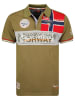 Geographical Norway Poloshirt "Kidney" in Khaki/ Rot/ Weiß