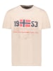 Geographical Norway Koszulka "Japigal" w kolorze beżowym