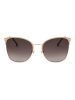 Carolina Herrera Damen-Sonnenbrille in Gold-Beige/ Braun
