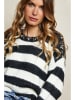 Joséfine Pullover "Polka" in Schwarz/ Weiß